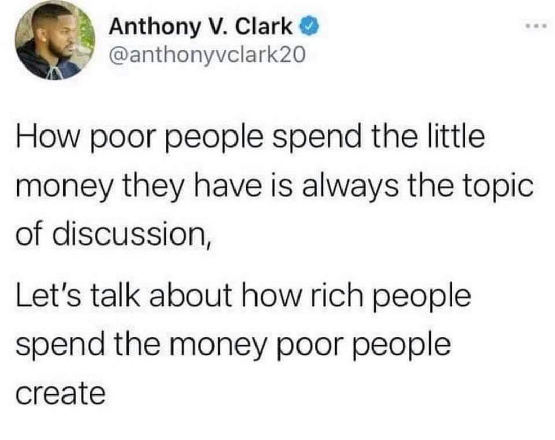 How poor people spend their money