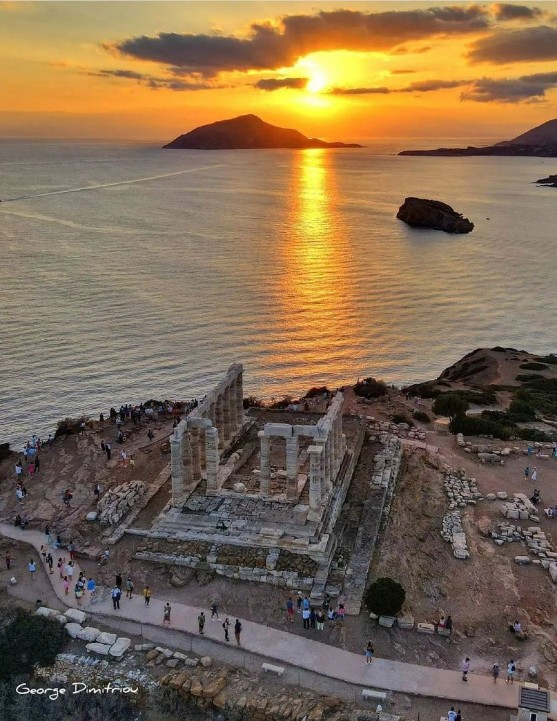 5th century BCE temple of Poseidon at Cape Sounion