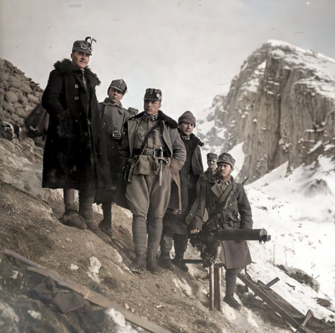 Austro-Hungarian officers in Julian Alps, 1916