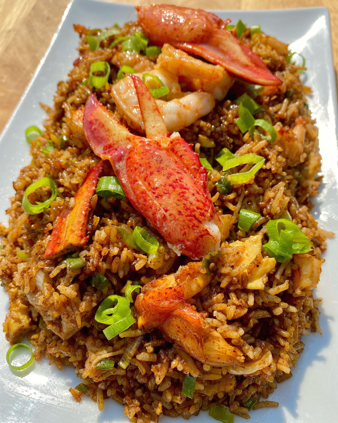 Lobster and shrimp Old Bay fried rice