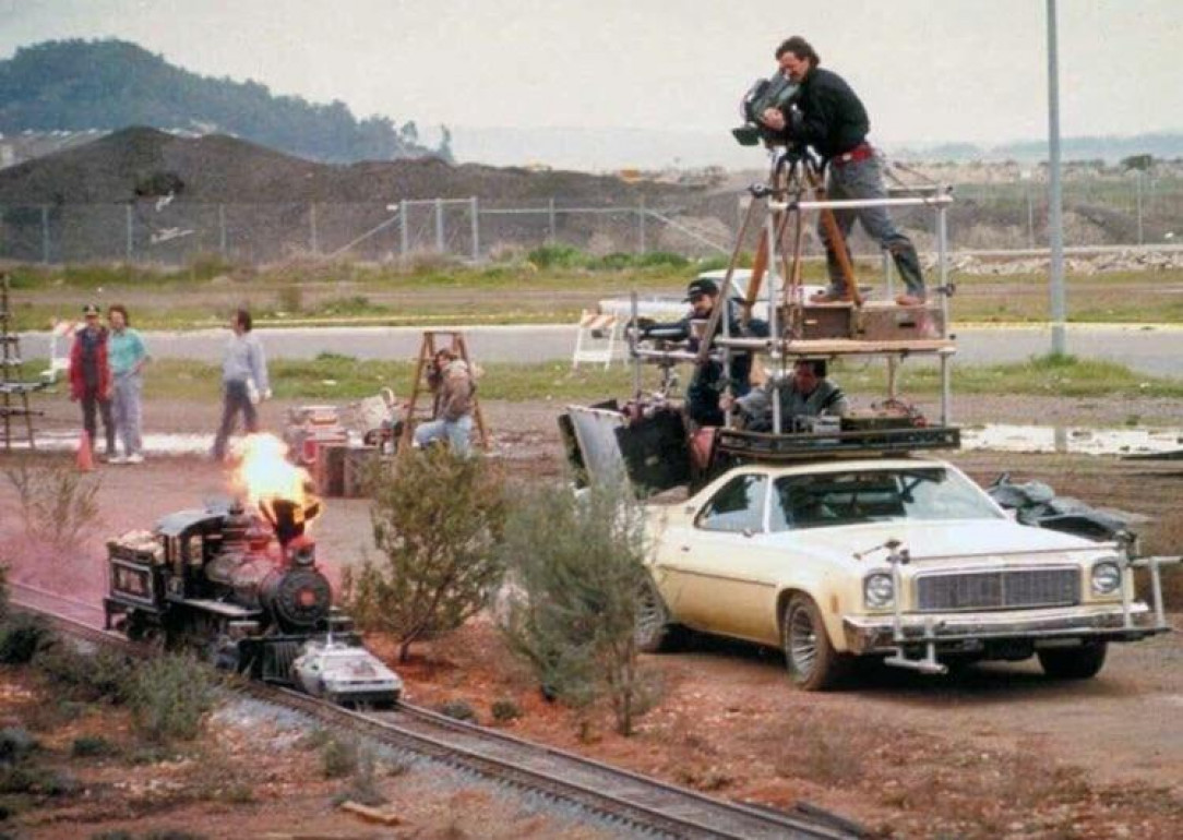 Filming the train crash scene from Back to the Future 3, 1980’s