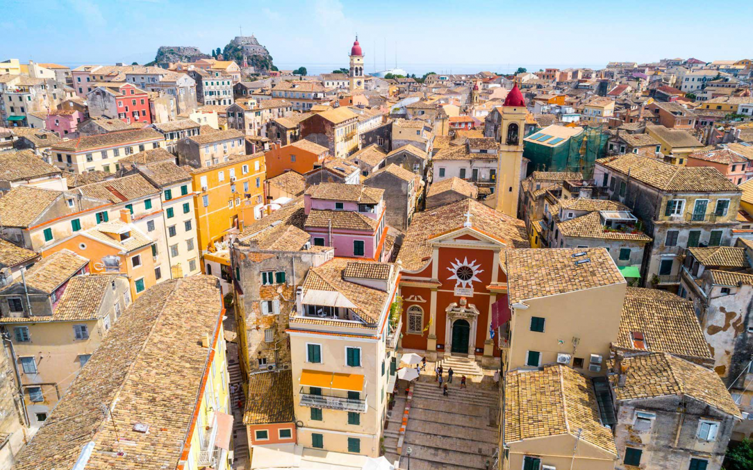 The old town of Corfu, Greece