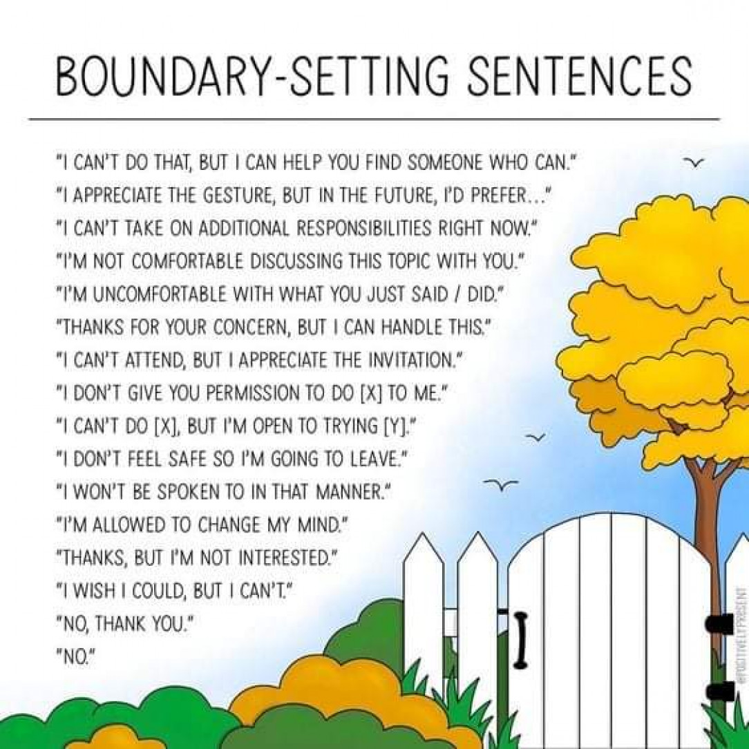 Boundary setting sentences