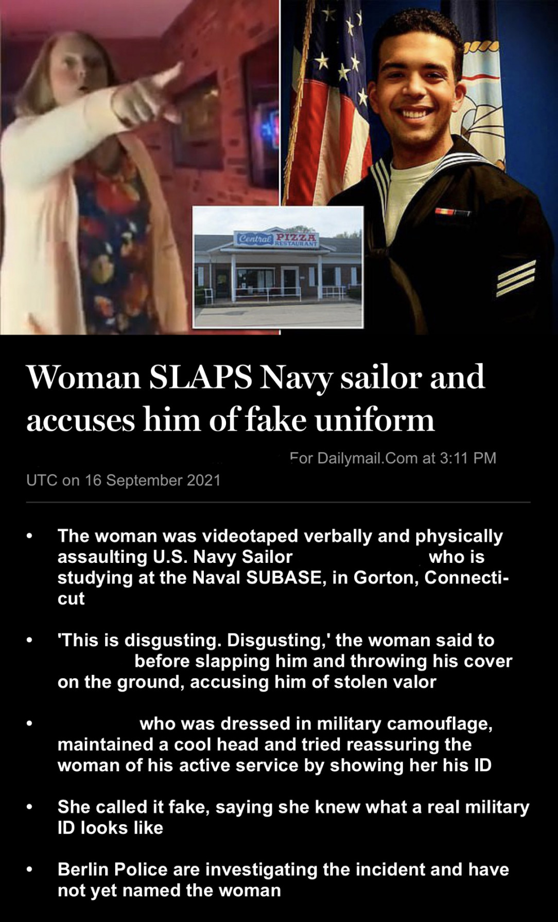 This woman slapping a US Navy sailor