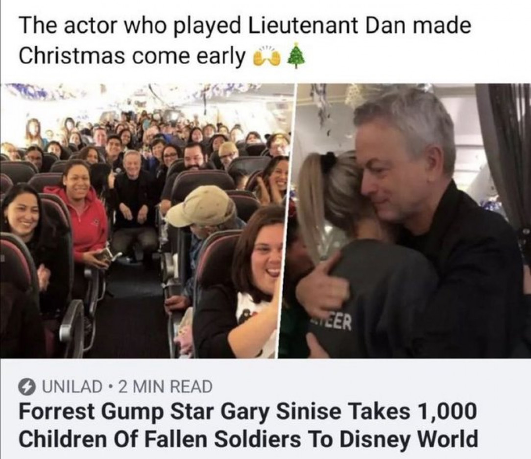 Lieutanent Dan from Forrest Gump is a Real Life Hero too