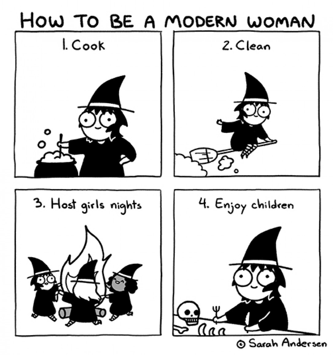 How to be a Modern Woman (comic by Sarah Andersen)