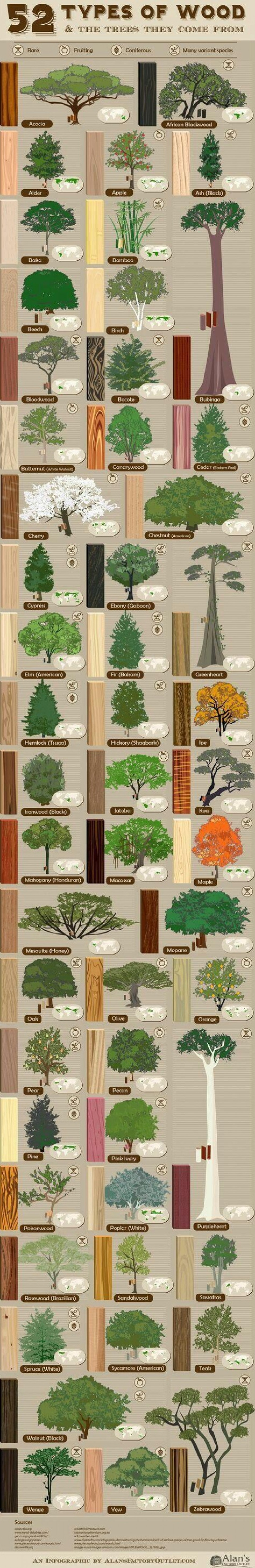 types of wood