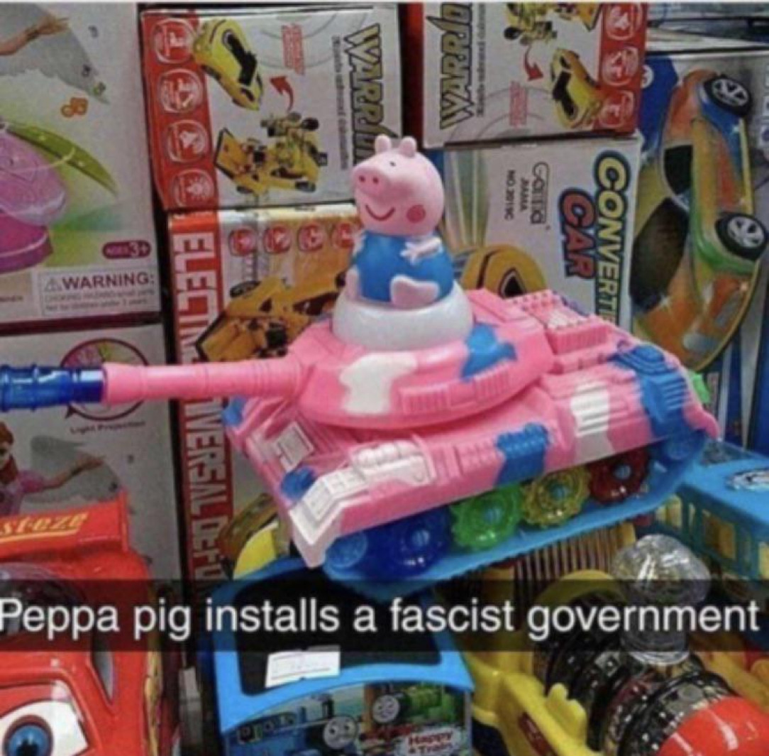 Peppa in a tank