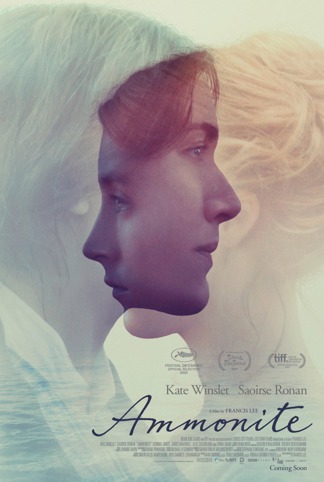 Official poster for Francis Lee’s ‘AMMONITE’ starring Kate Winslet &amp;amp; Saoirse Ronan