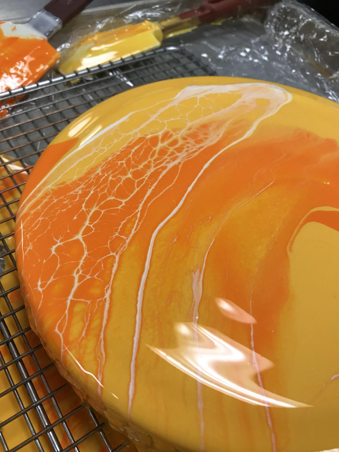 Mirror glazed mango cheesecake 🤯