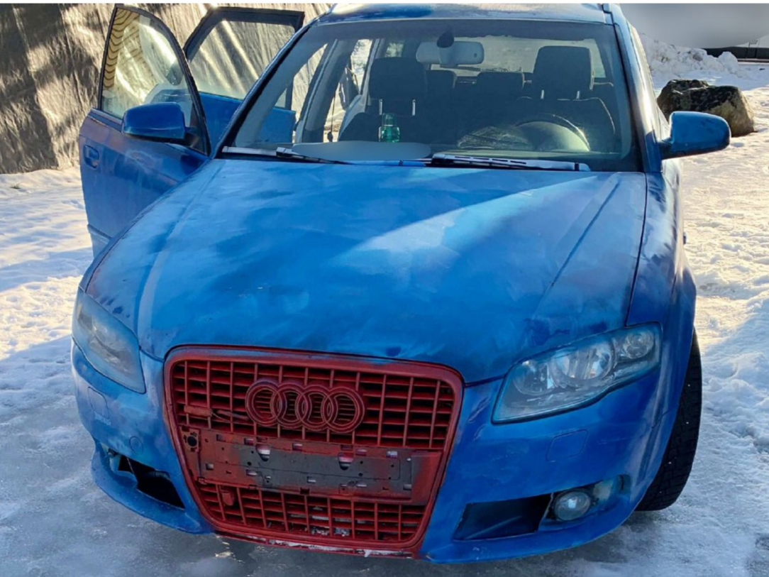 Local guy stole a car and repainted it to avoid suspicion