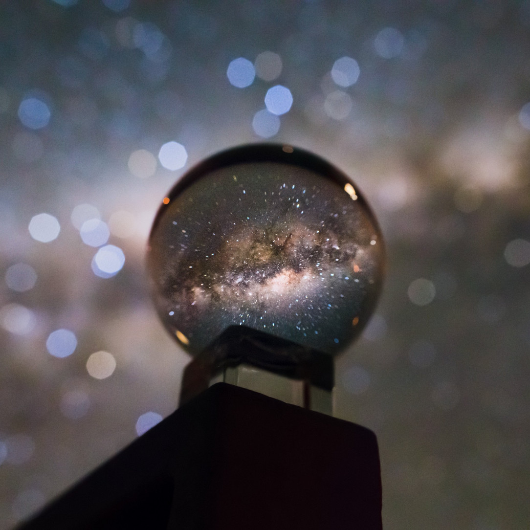 Milky Way through a crystal ball