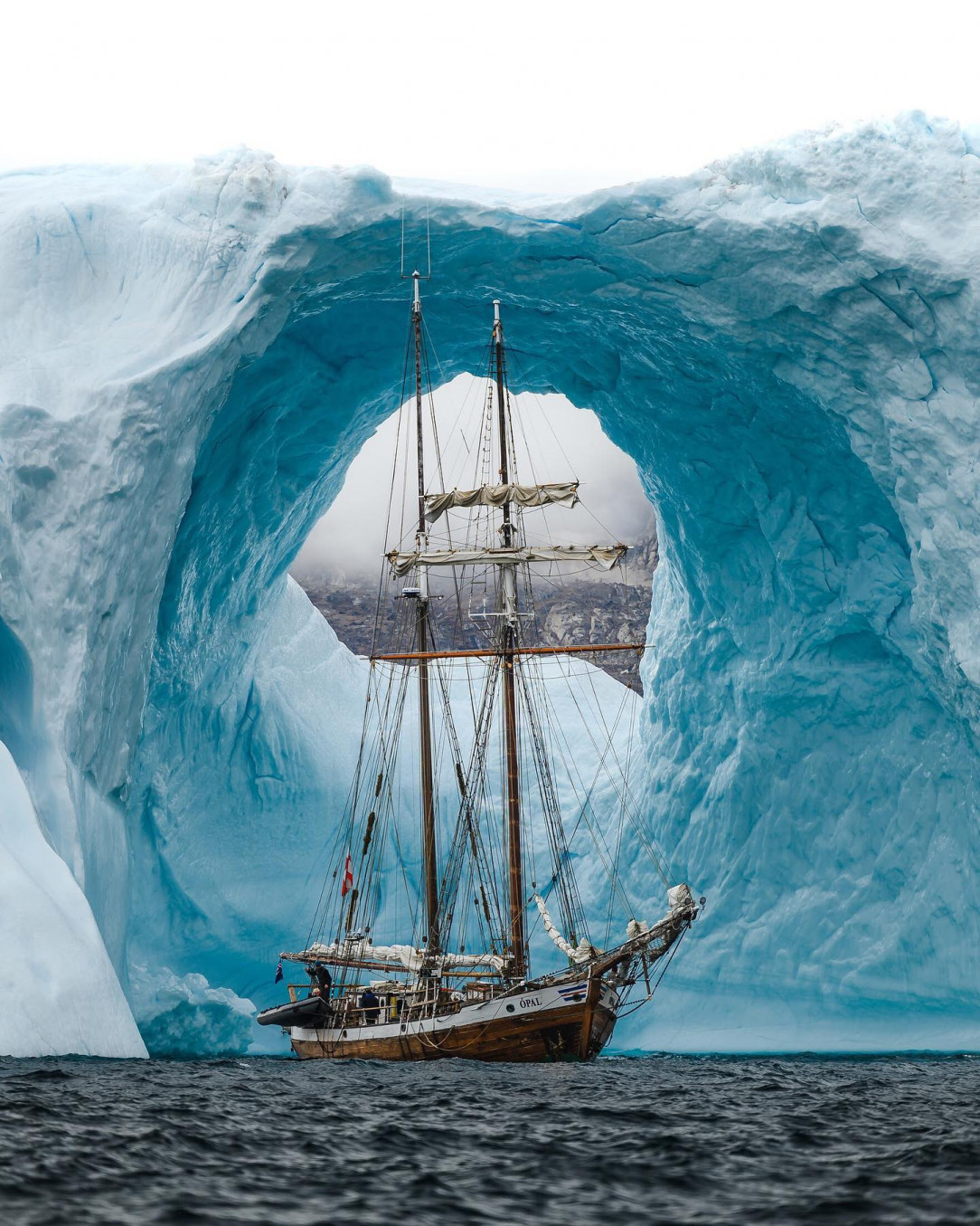 Sailing ship in Greenland