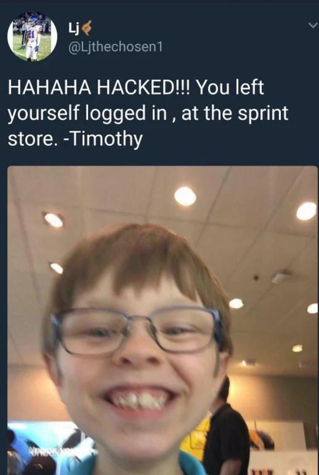 Timothy, hacker extraordinaire, no one’s accounts are safe