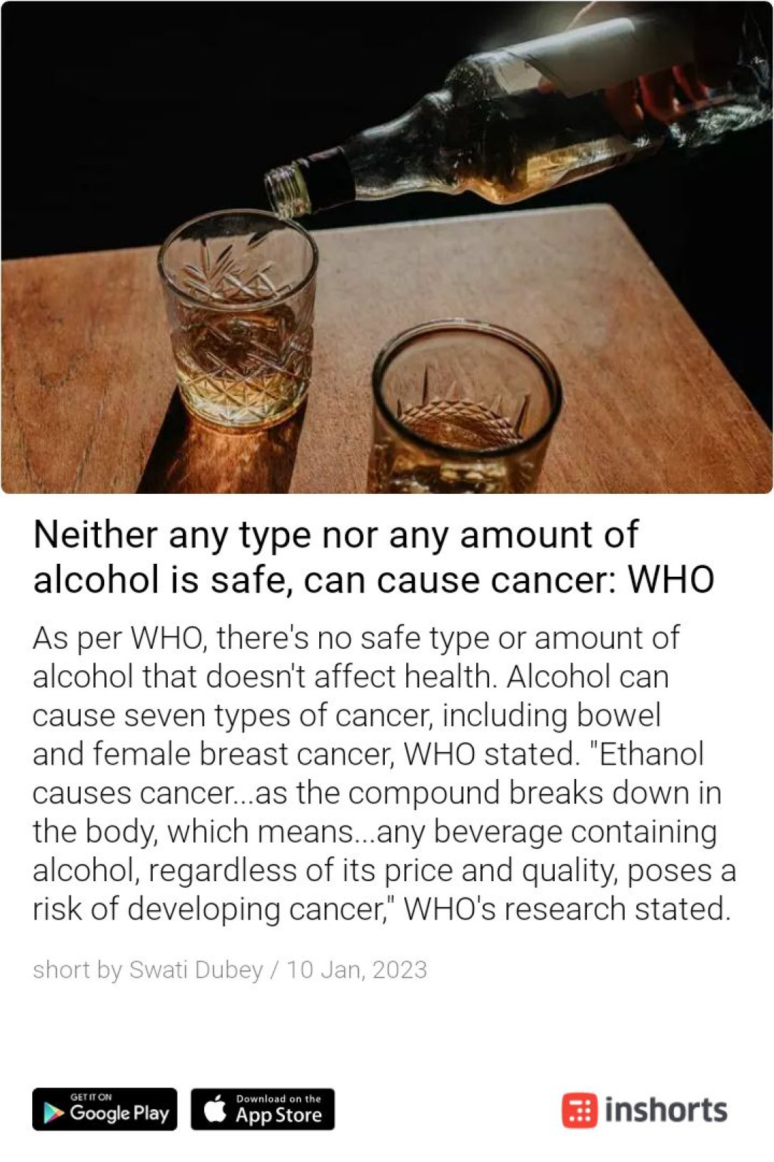 Contrary to popular belief, no amount of alcohol is considered safe to consume