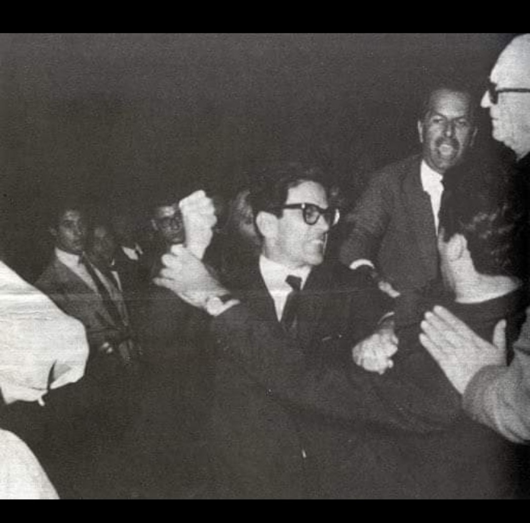 22 Sep 1962 Italian director Pier Paolo Pasolini punches a fascist