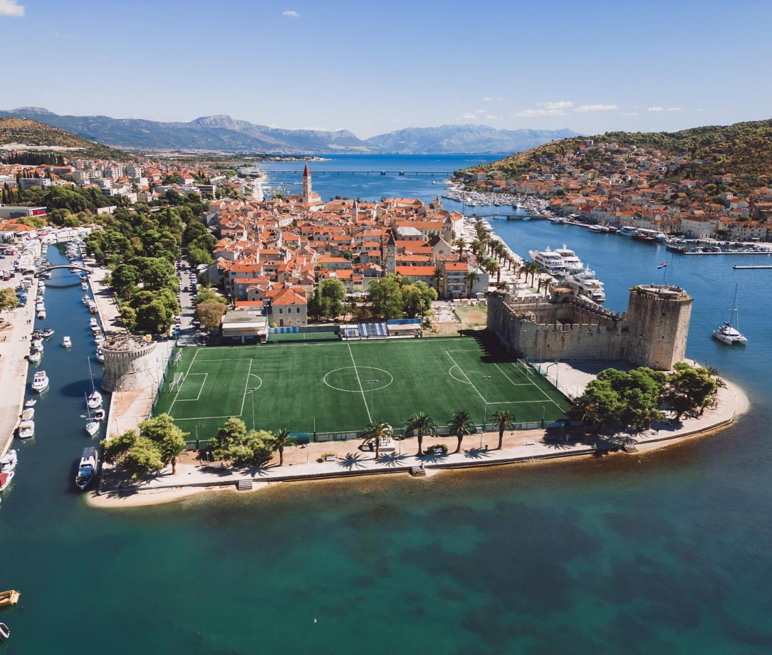 Sea and football. Trogir, Croatia