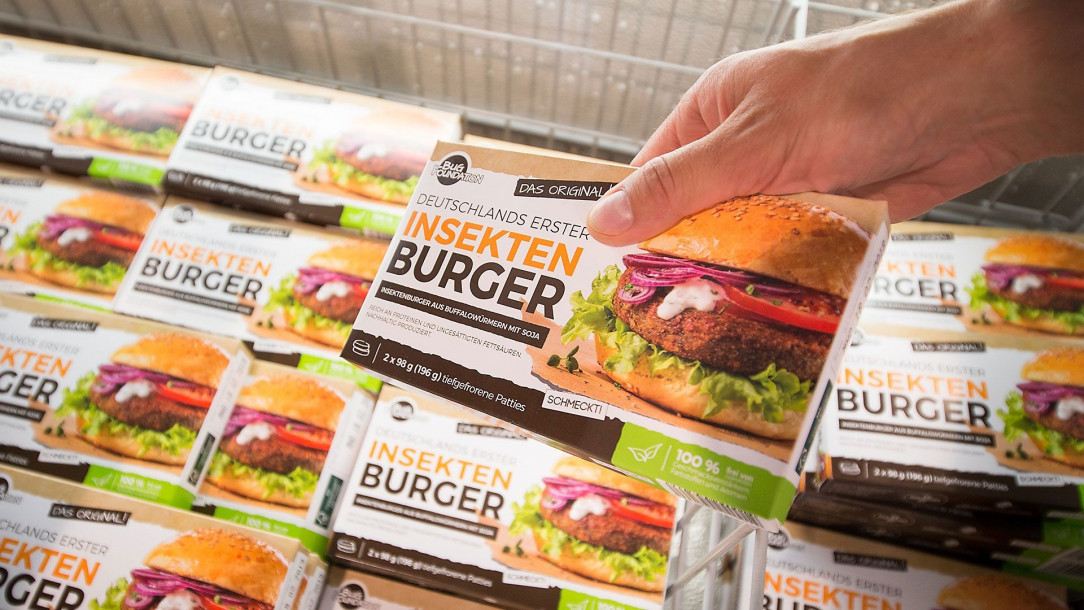 In Germany hamburgers are available to be made from from insects instead of cows