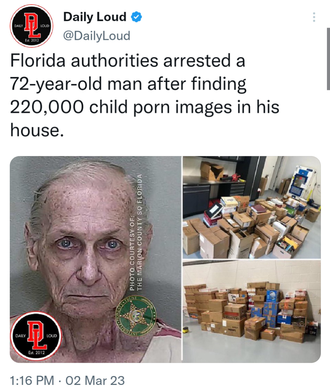 Florida man arrested for possessing countless copies of CP