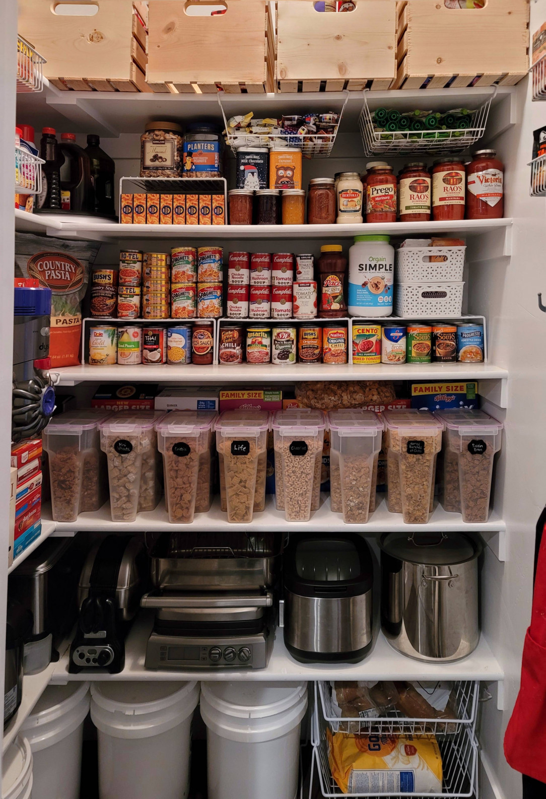 My freshly organized pantry