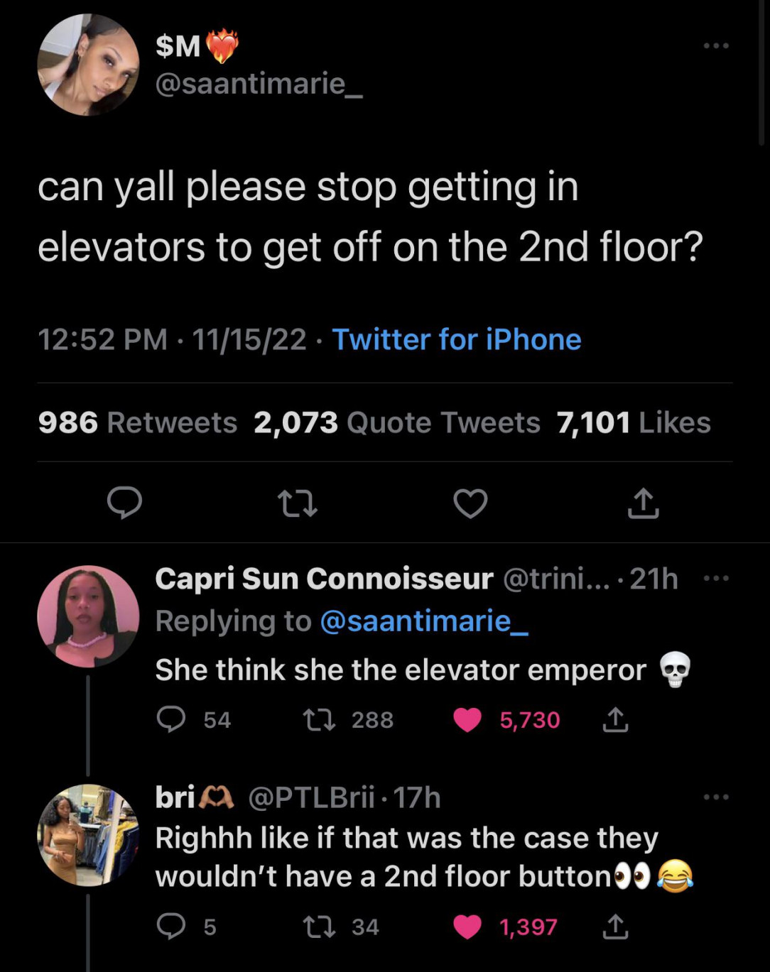 The elevator emperor said you gotta take the stairs