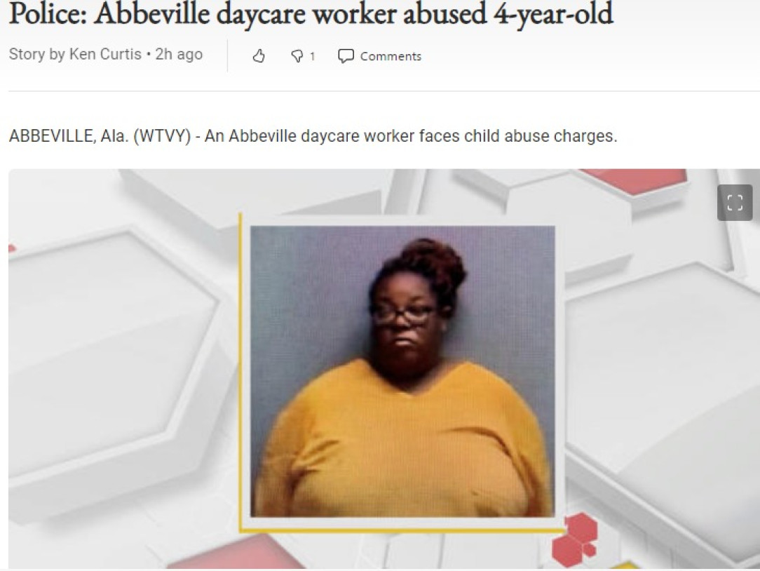 Daycare worker is accused of abusing a 4-year old child