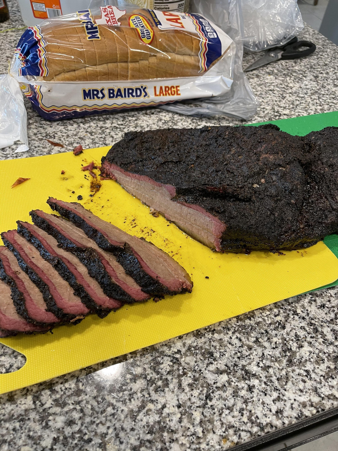 Smoked brisket I did