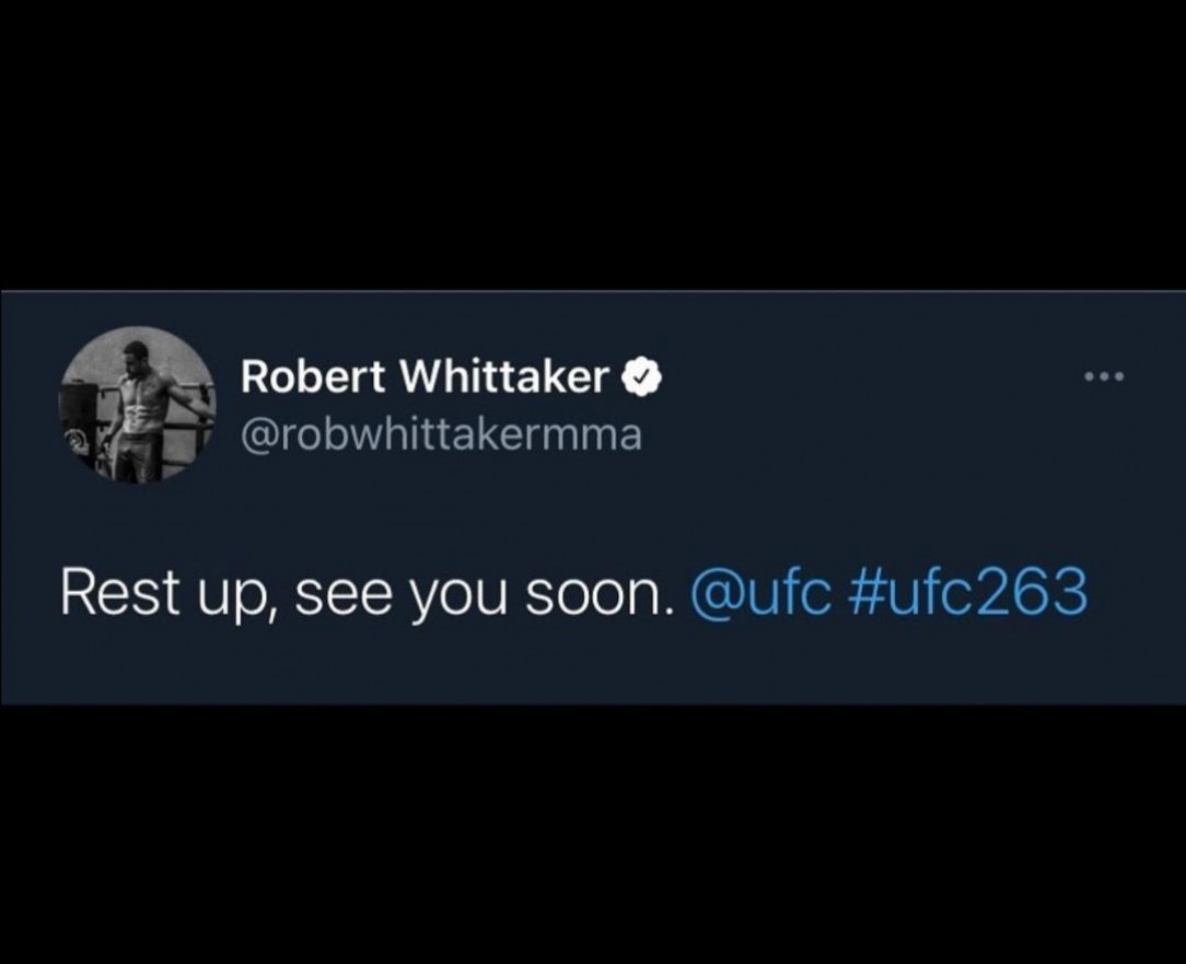 Robert Whittaker sends a message to main event winner