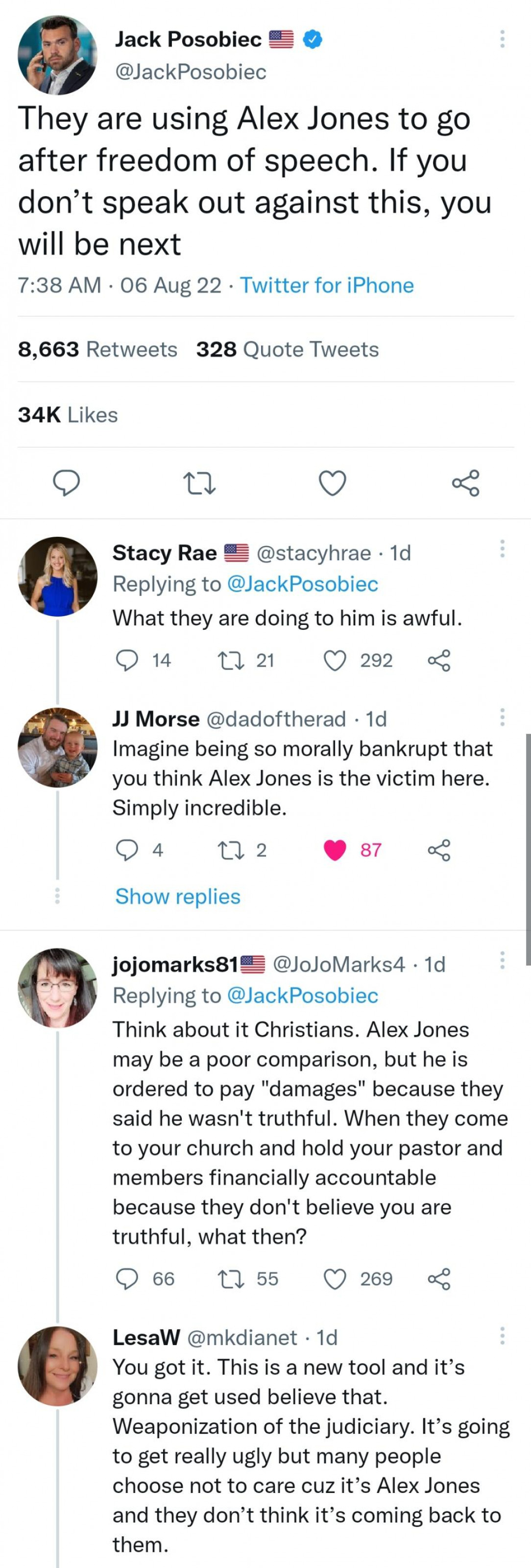 Alex Jones verdict. But think about the Christians!