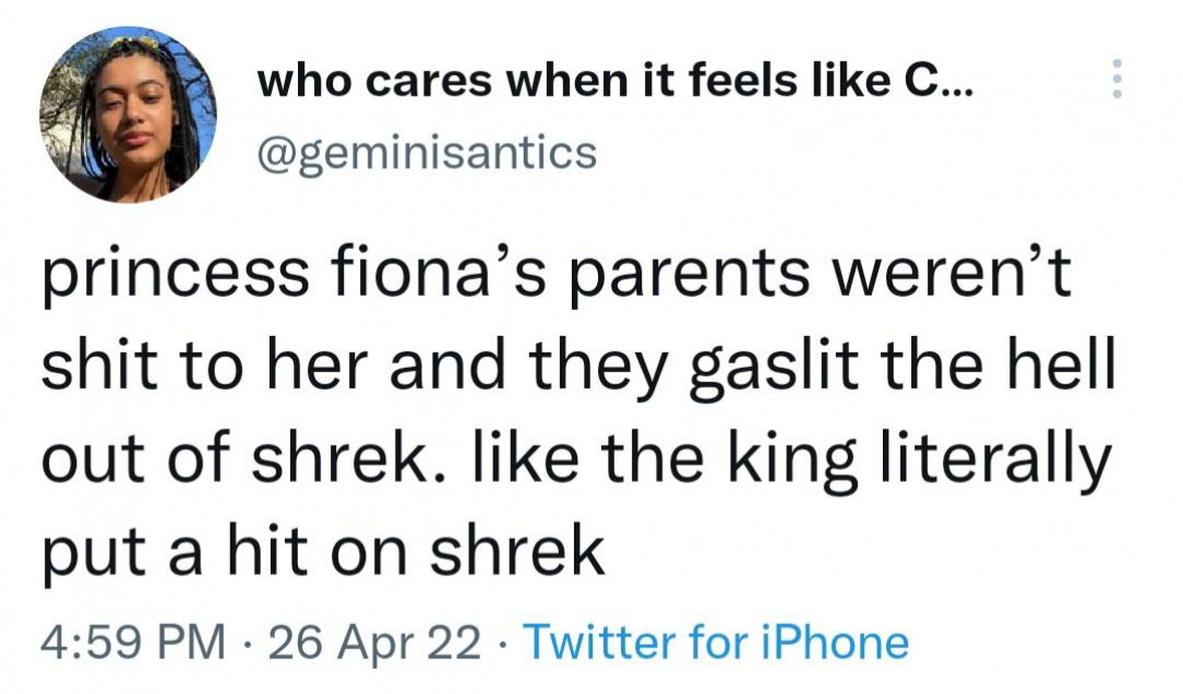 Shrek was just trying to help