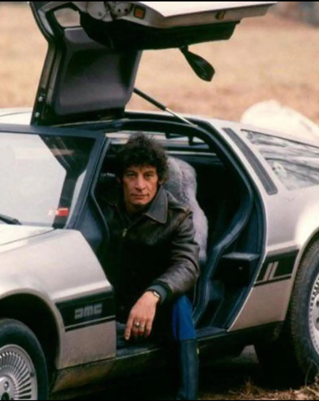 Jim Varney in his Twin-Turbo Delorean [1984]