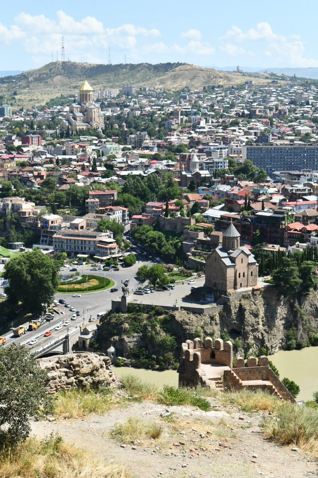 Tbilisi view from Narikala fortress, July 2022