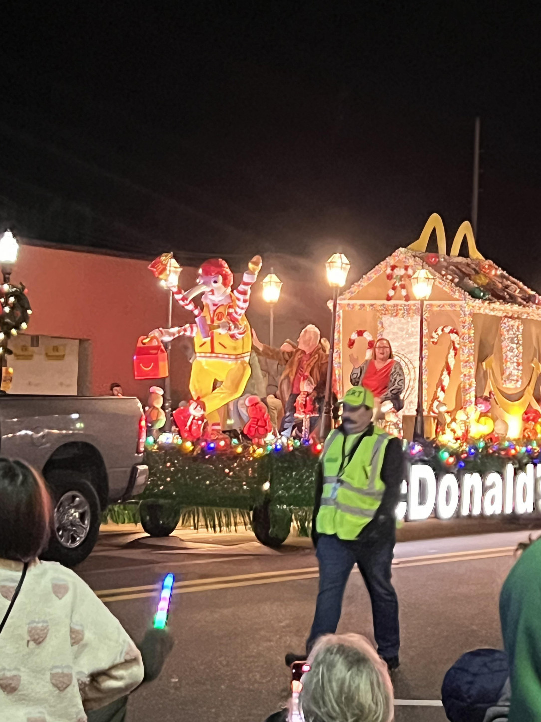 deformed ronald mcdonald at christmas parade