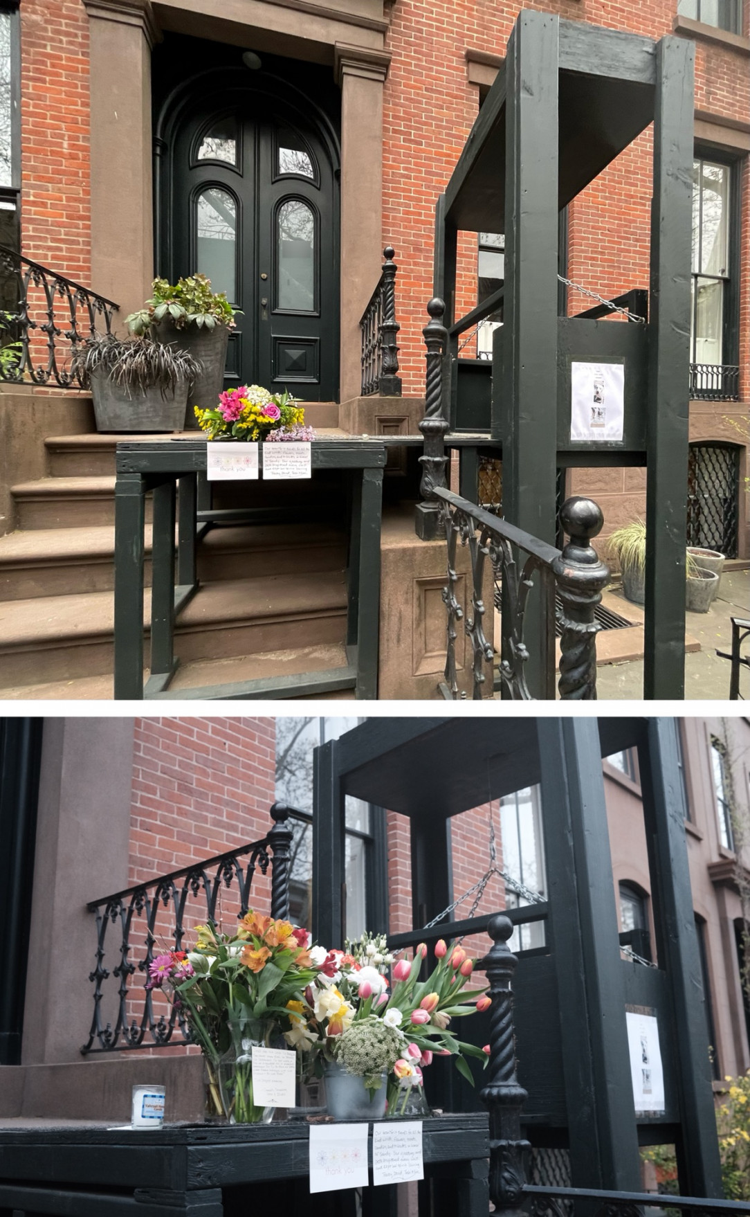 Kind folks built an elevator to help their 16-year-old Lab up the front steps