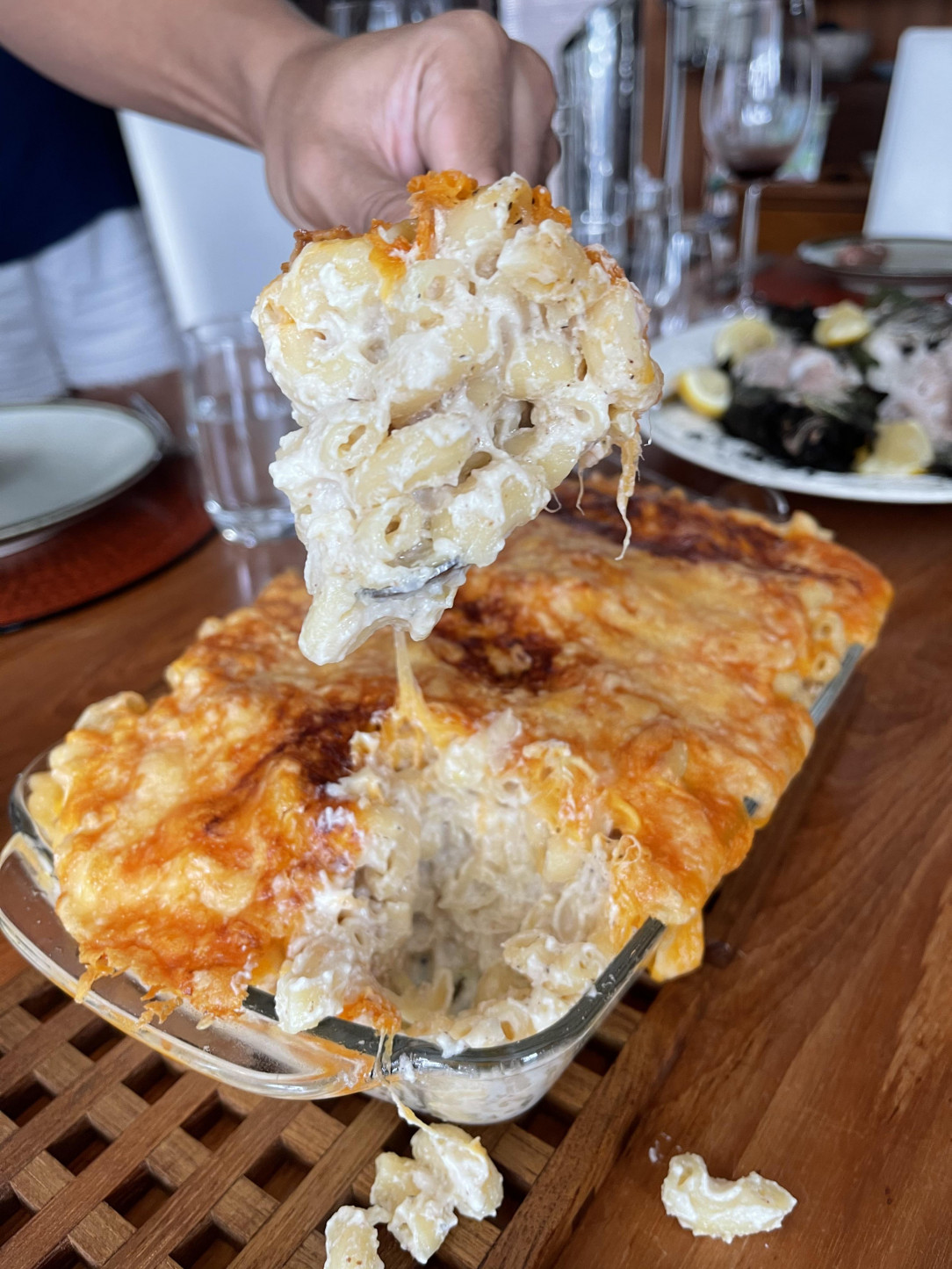 Four cheese Mac and cheese with truffle oil