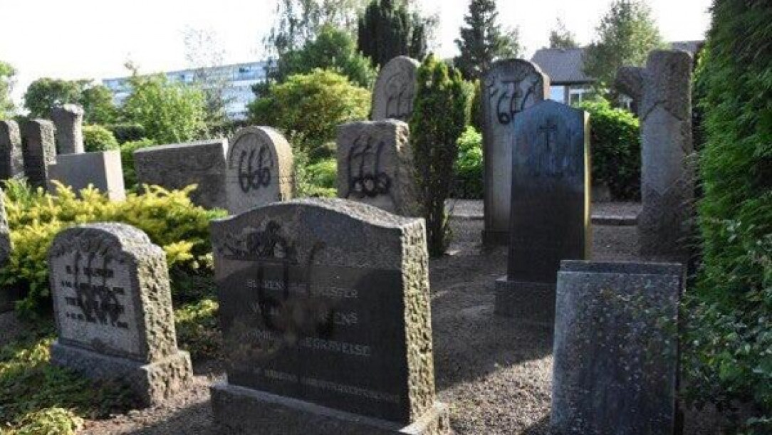 Some POS defacing graves in Denmark