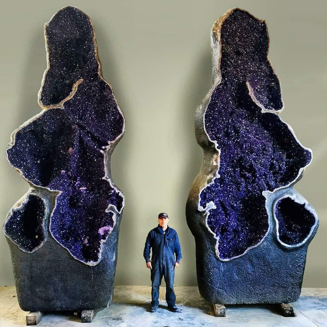 Giant Amethyst geode crystals from Uruguay