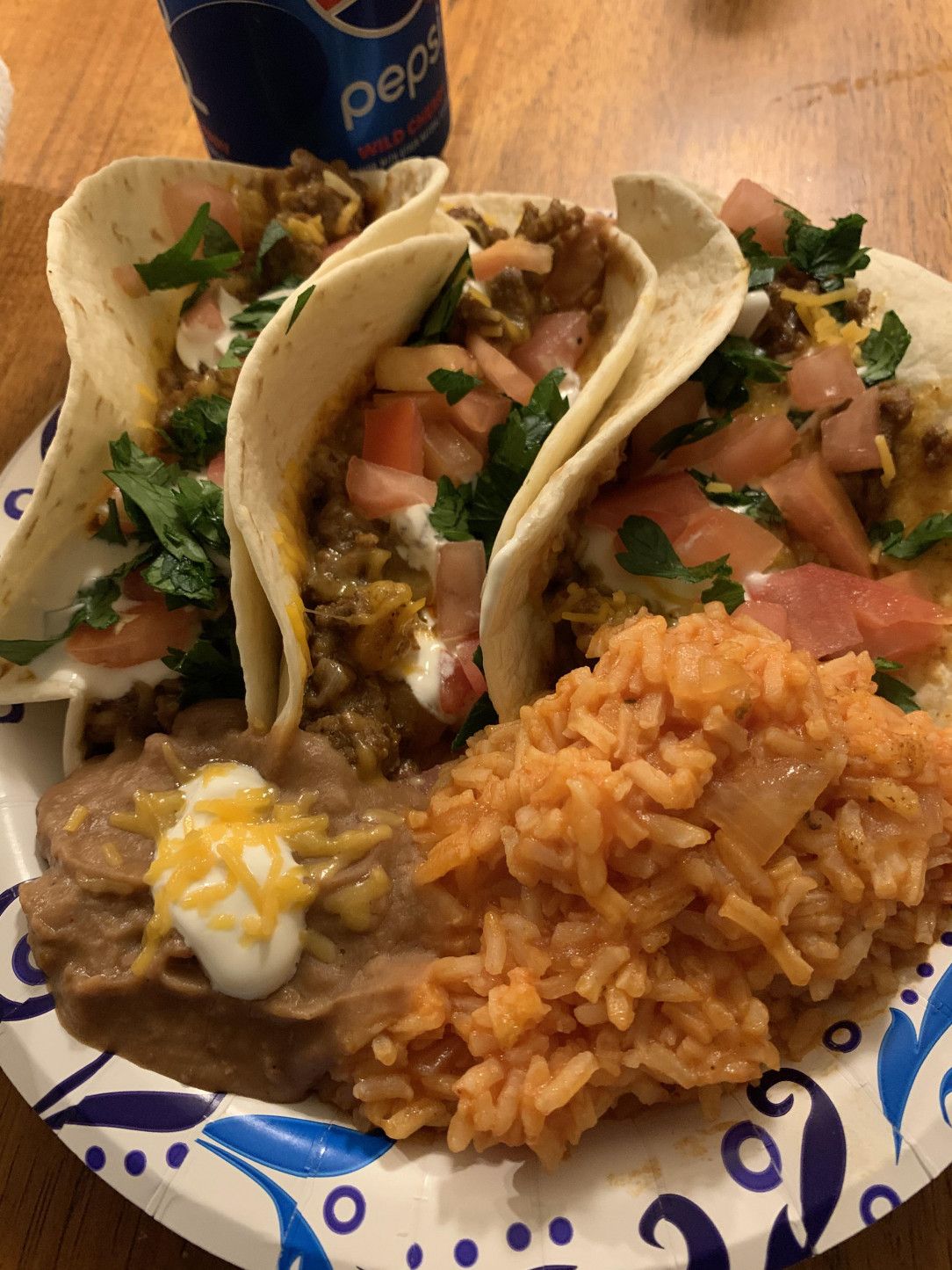 Tacos on paper plates still delicious