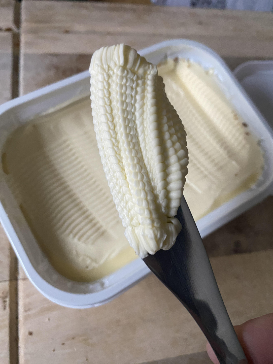 The way this butter lifted onto the knife