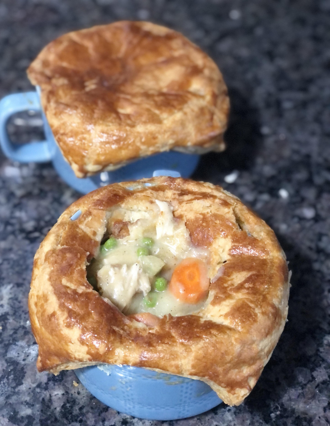 Homemade chicken pot pie