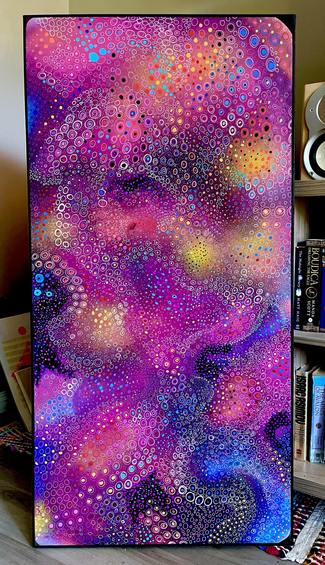 Galaxy Dive, ink and acrylic