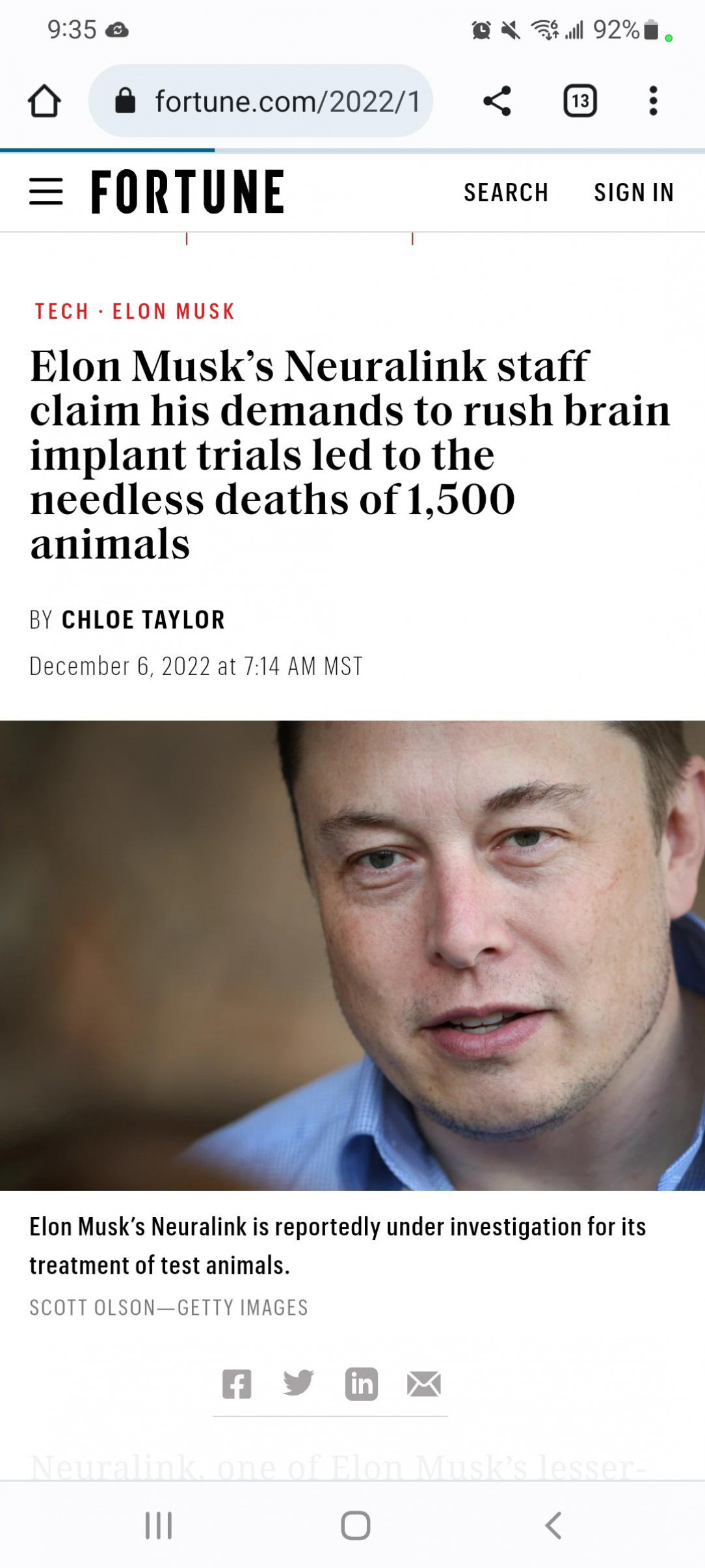 Murdering animals because Elon can&#039;t be bothered to do the propper research first
