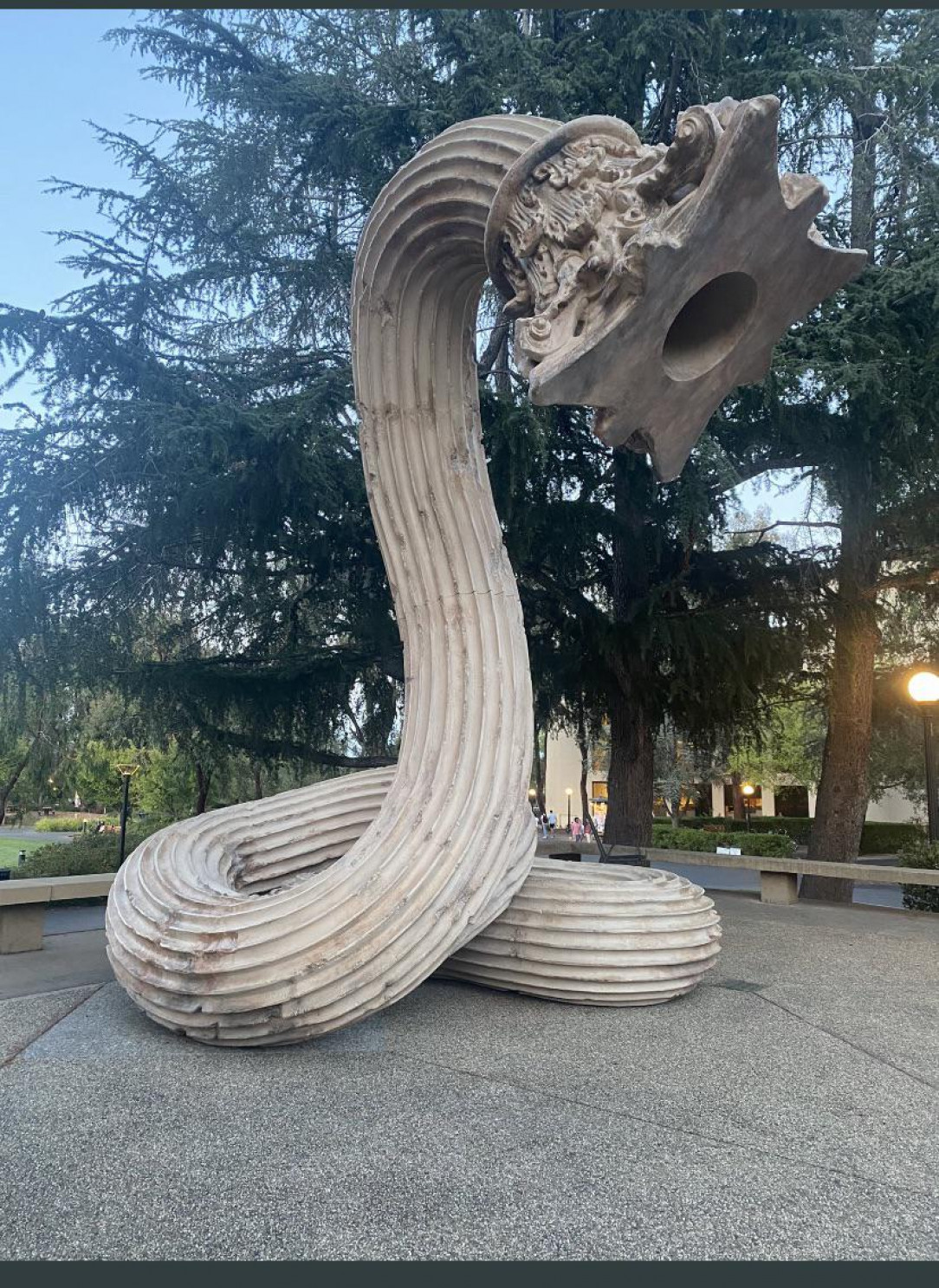 Stanford has a giant statue on campus of a Greco-Roman sandworm