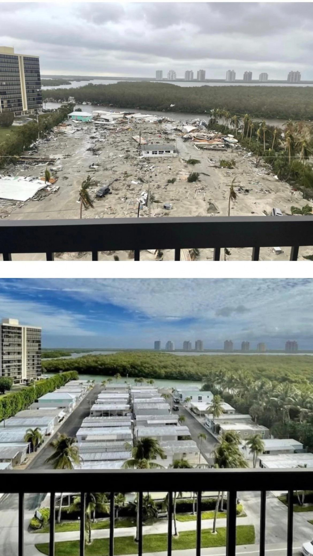 Before and After Hurricane lan [Fort Myers Florida]
