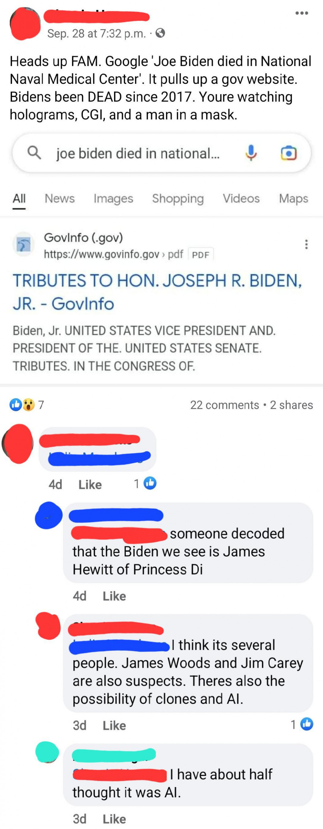 Biden has been dead since 2017!