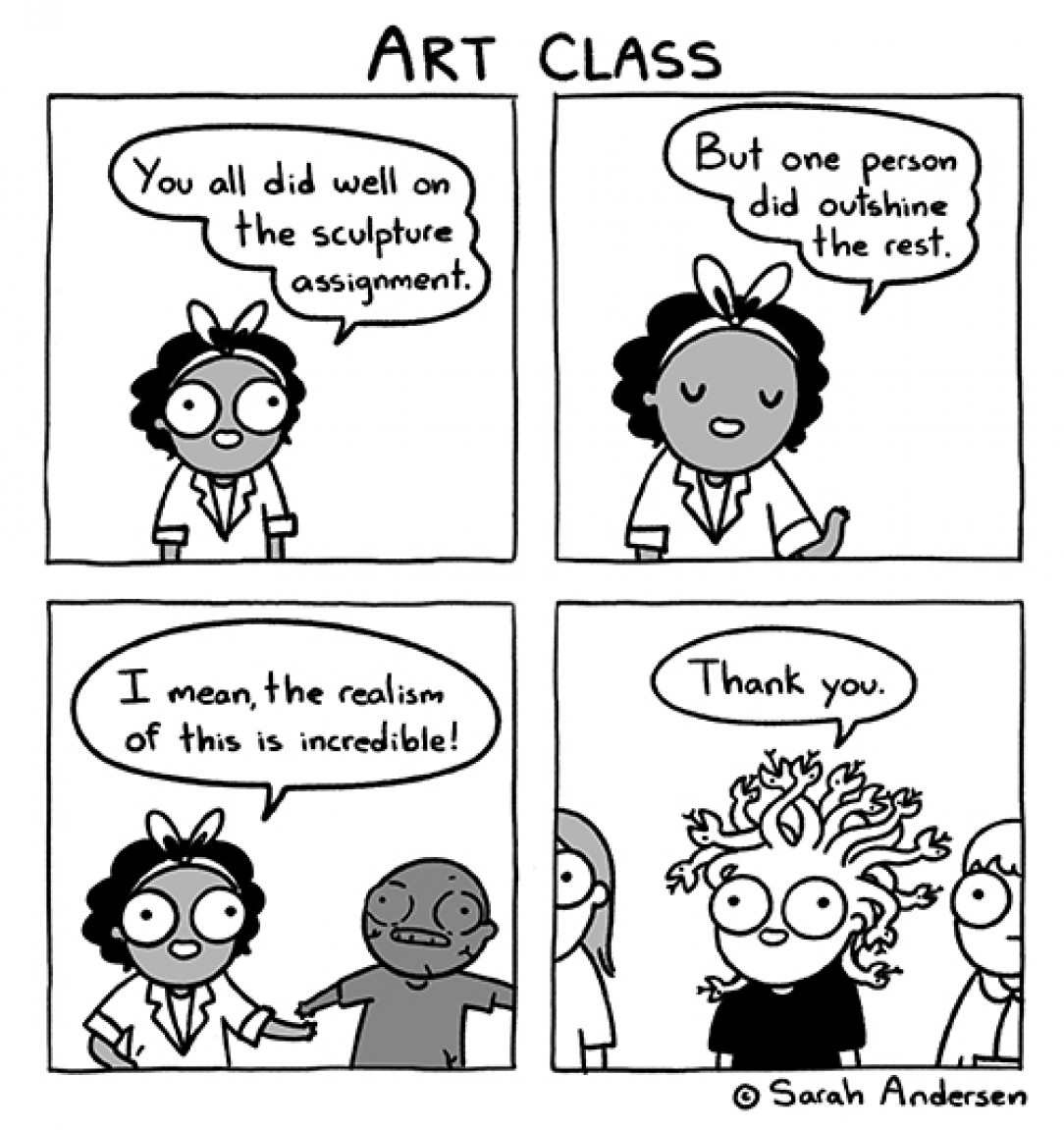 Medusa&#039;s Art Class (comic by Sarah Andersen)
