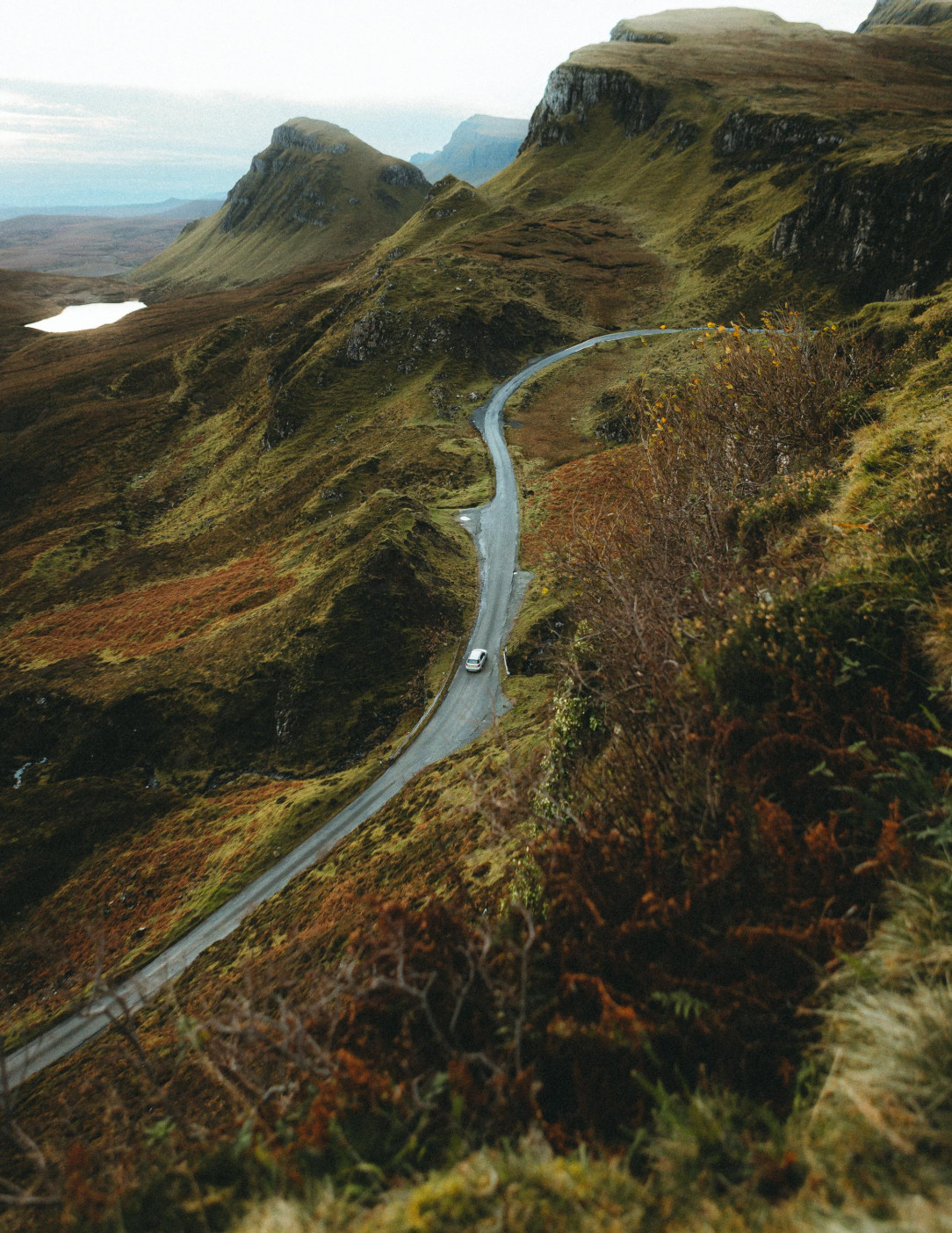 One of the many scenic roads on the Isle of Skye
