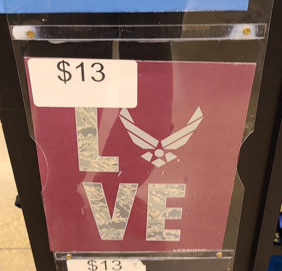 If only the Air Force symbol was shaped like one of the letters in the word LOVE