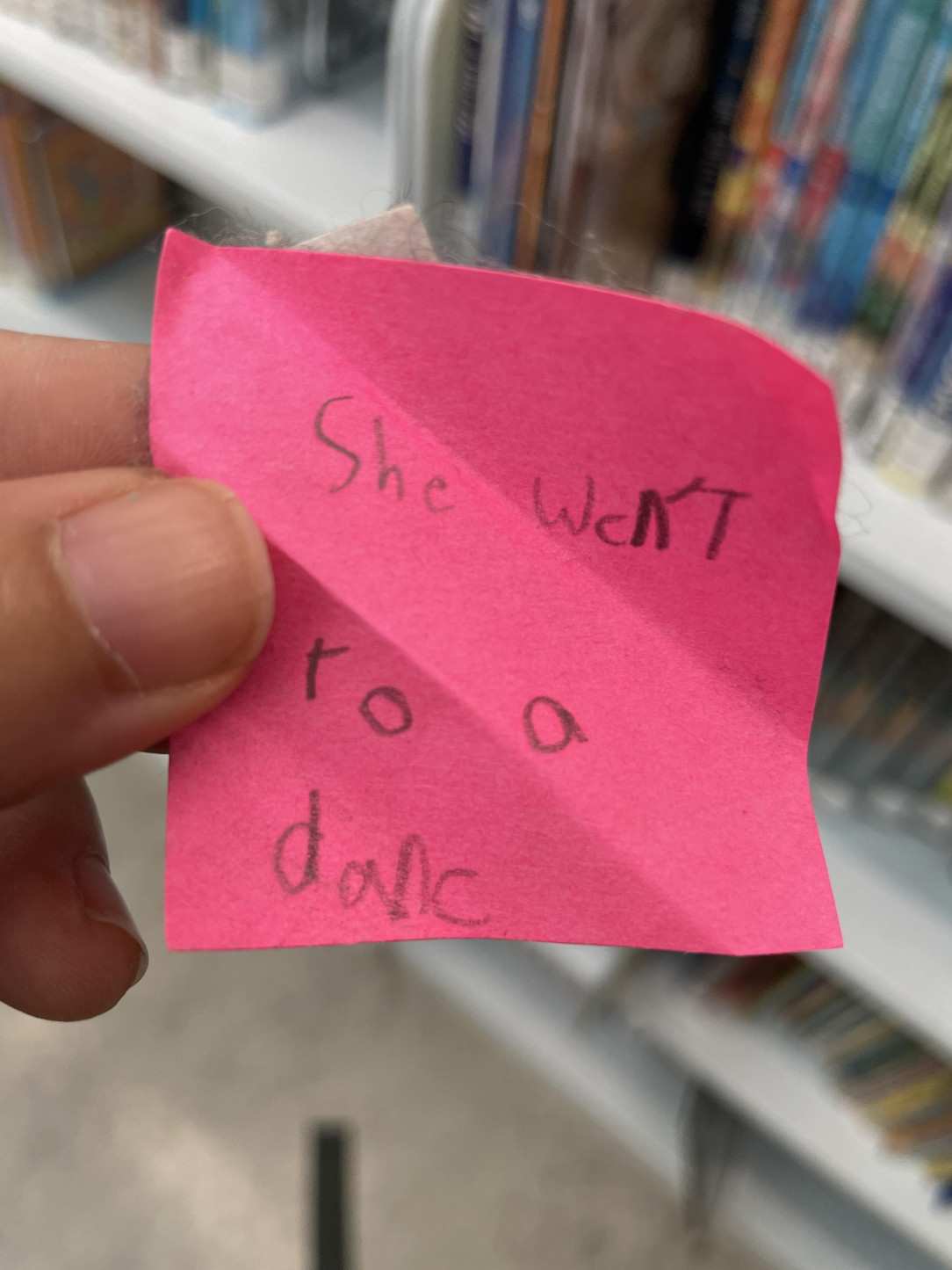 She went to a danc