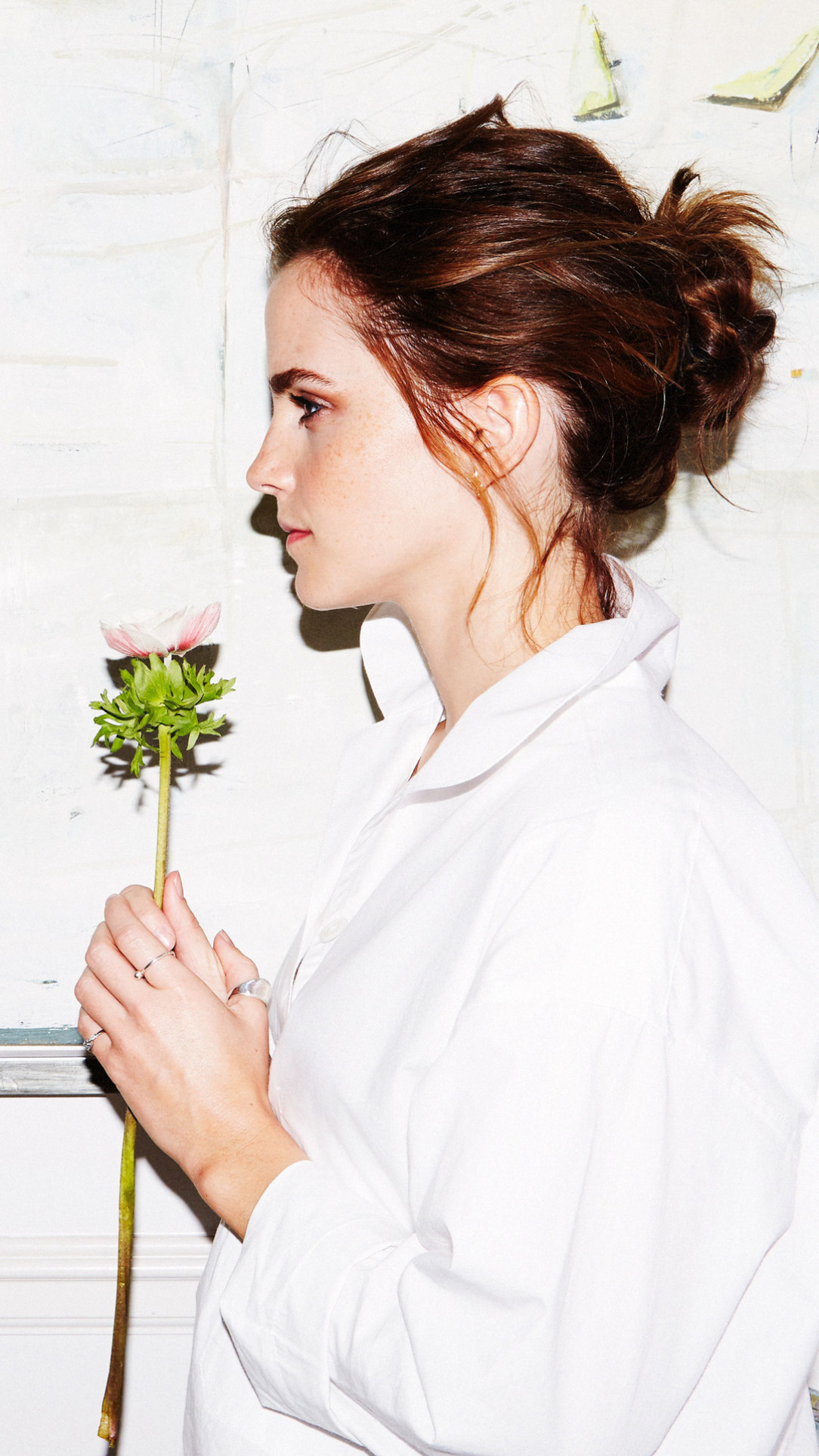 Emma with a flower